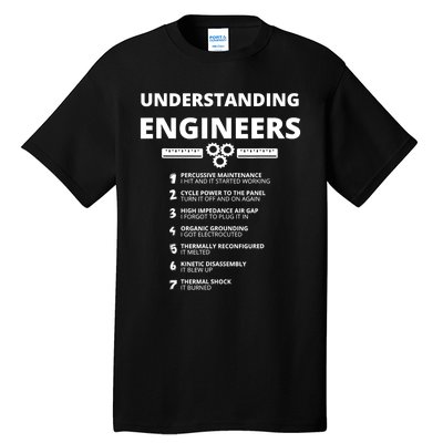 Understanding Engineers Funny Sarcastic Engineering Gift TShirt Tall T-Shirt