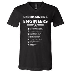 Understanding Engineers Funny Sarcastic Engineering Gift TShirt V-Neck T-Shirt