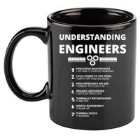 Understanding Engineers Funny Sarcastic Engineering Gift TShirt 11oz C Handle Ceramic Mug