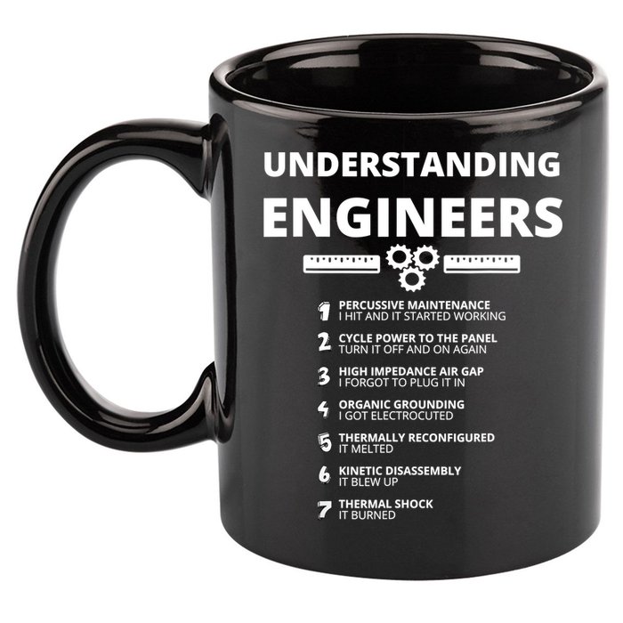 Understanding Engineers Funny Sarcastic Engineering Gift TShirt 11oz C Handle Ceramic Mug