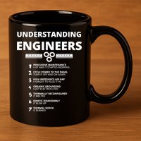 Understanding Engineers Funny Sarcastic Engineering Gift TShirt 11oz C Handle Ceramic Mug
