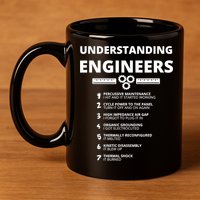Understanding Engineers Funny Sarcastic Engineering Gift TShirt 11oz C Handle Ceramic Mug