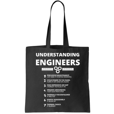 Understanding Engineers Funny Sarcastic Engineering Gift TShirt Bag