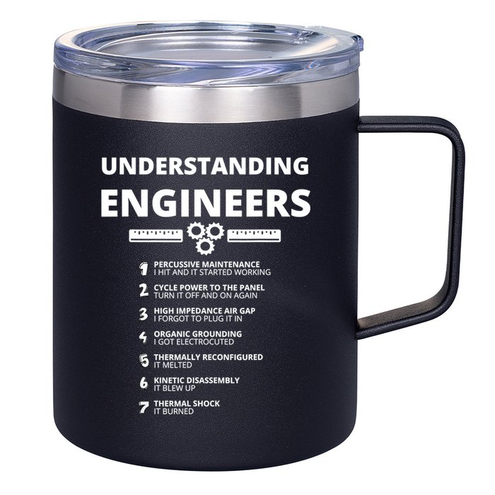 Understanding Engineers Funny Sarcastic Engineering Gift TShirt 12oz Stainless Steel Coffee Mug