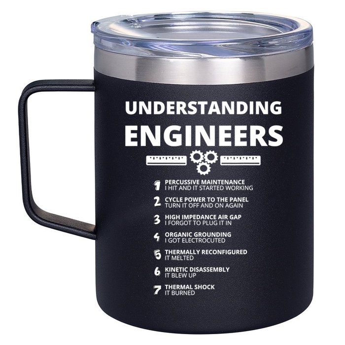 Understanding Engineers Funny Sarcastic Engineering Gift TShirt 12oz Stainless Steel Coffee Mug