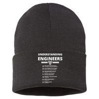 Understanding Engineers Funny Sarcastic Engineering Gift TShirt Sustainable Knit Beanie