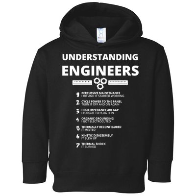 Understanding Engineers Funny Sarcastic Engineering Gift TShirt Toddler Hoodie
