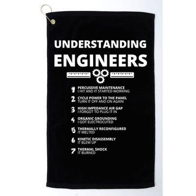 Understanding Engineers Funny Sarcastic Engineering Gift TShirt Golf Towel