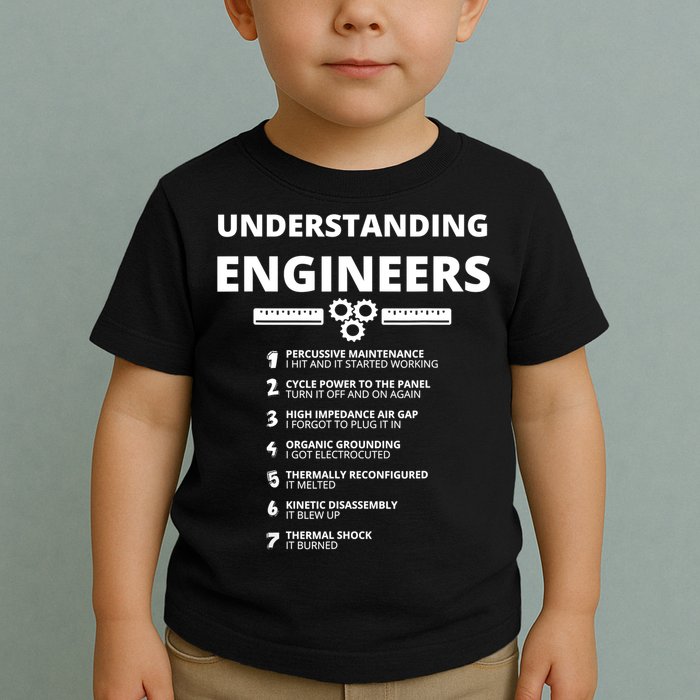 Understanding Engineers Funny Sarcastic Engineering Gift TShirt Toddler T-Shirt