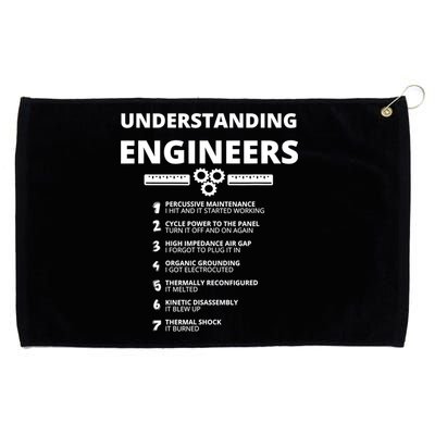 Understanding Engineers Funny Sarcastic Engineering Gift TShirt Grommeted Golf Towel