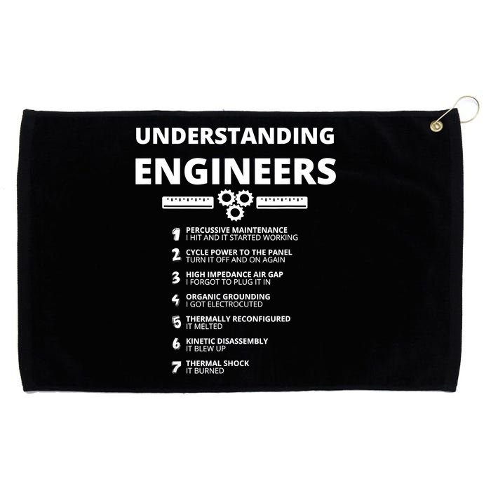 Understanding Engineers Funny Sarcastic Engineering Gift TShirt Grommeted Golf Towel