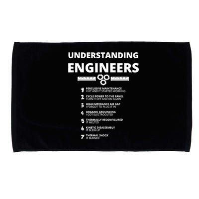 Understanding Engineers Funny Sarcastic Engineering Gift TShirt Microfiber Hand Towel