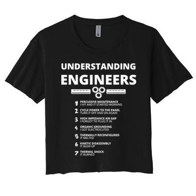 Understanding Engineers Funny Sarcastic Engineering Gift TShirt Crop Top