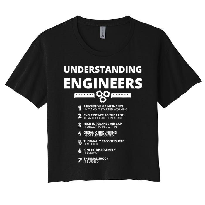 Understanding Engineers Funny Sarcastic Engineering Gift TShirt Crop Top