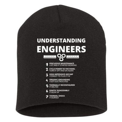 Understanding Engineers Funny Sarcastic Engineering Gift TShirt Short Acrylic Beanie