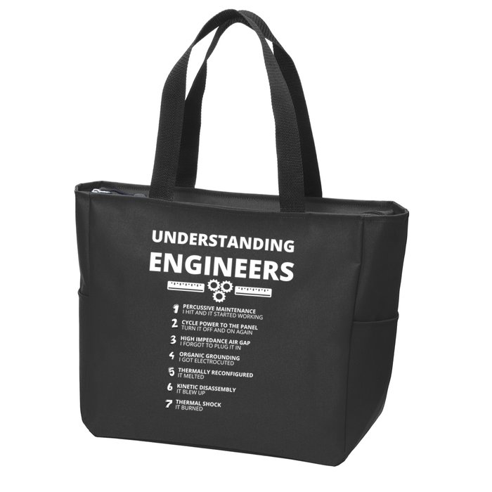 Understanding Engineers Funny Sarcastic Engineering Gift TShirt Zip Tote Bag