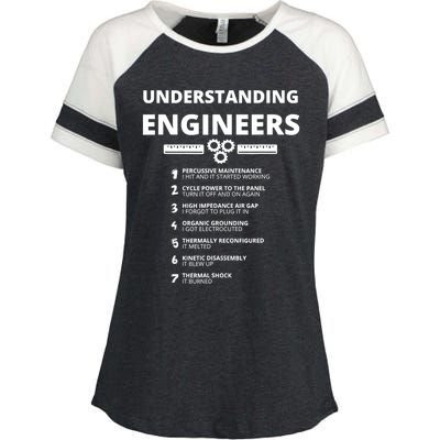 Understanding Engineers Funny Sarcastic Engineering Gift TShirt Enza Ladies Jersey Colorblock Tee