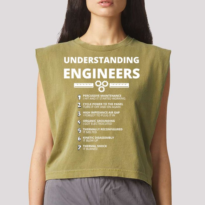 Understanding Engineers Funny Sarcastic Engineering Gift TShirt Garment-Dyed Women's Muscle Tee