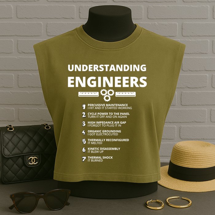 Understanding Engineers Funny Sarcastic Engineering Gift TShirt Garment-Dyed Women's Muscle Tee