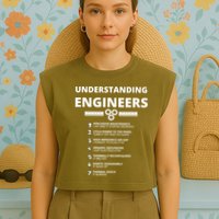 Understanding Engineers Funny Sarcastic Engineering Gift TShirt Garment-Dyed Women's Muscle Tee