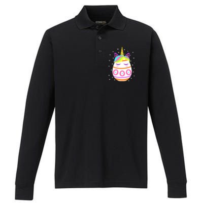 Unicorn Easter For Girl Easter Day Performance Long Sleeve Polo