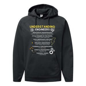 Understanding Engineers Funny Understanding Engineer Performance Fleece Hoodie