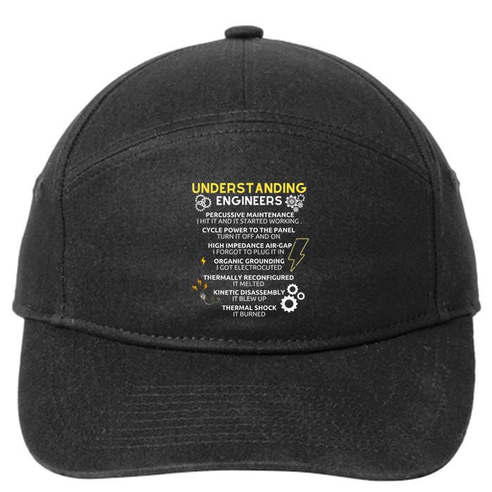 Understanding Engineers Funny Understanding Engineer 7-Panel Snapback Hat