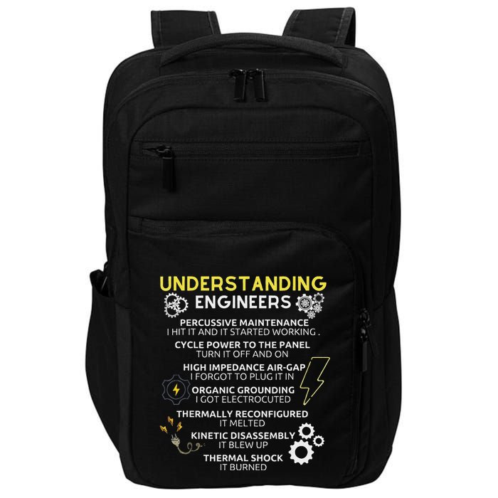 Understanding Engineers Funny Understanding Engineer Impact Tech Backpack