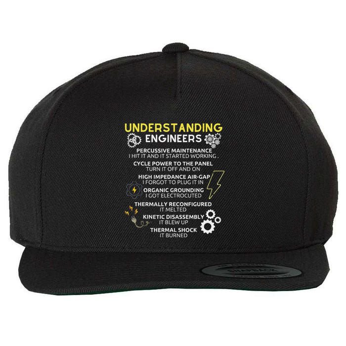Understanding Engineers Funny Understanding Engineer Wool Snapback Cap