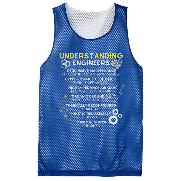 Understanding Engineers Funny Understanding Engineer Mesh Reversible Basketball Jersey Tank