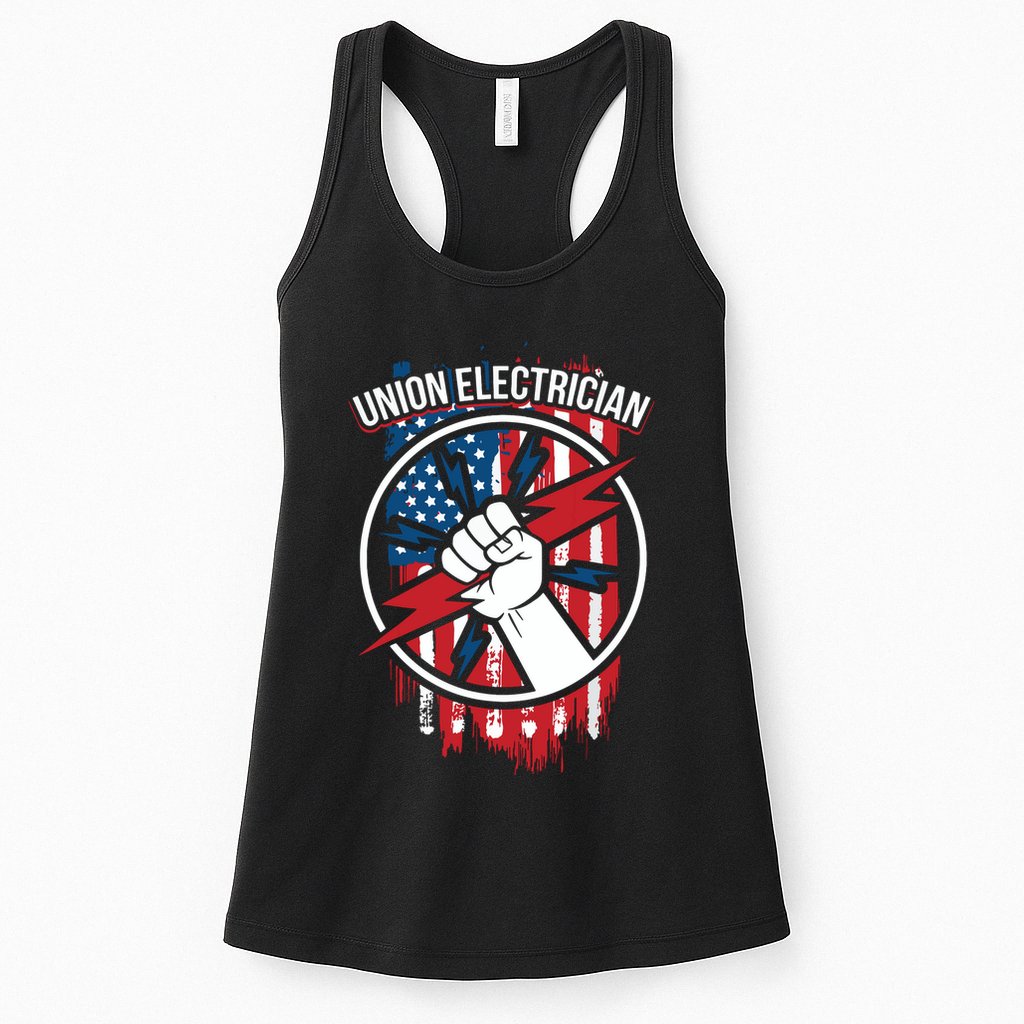Union Electrician Gift For American Electricians Womens Tank Top