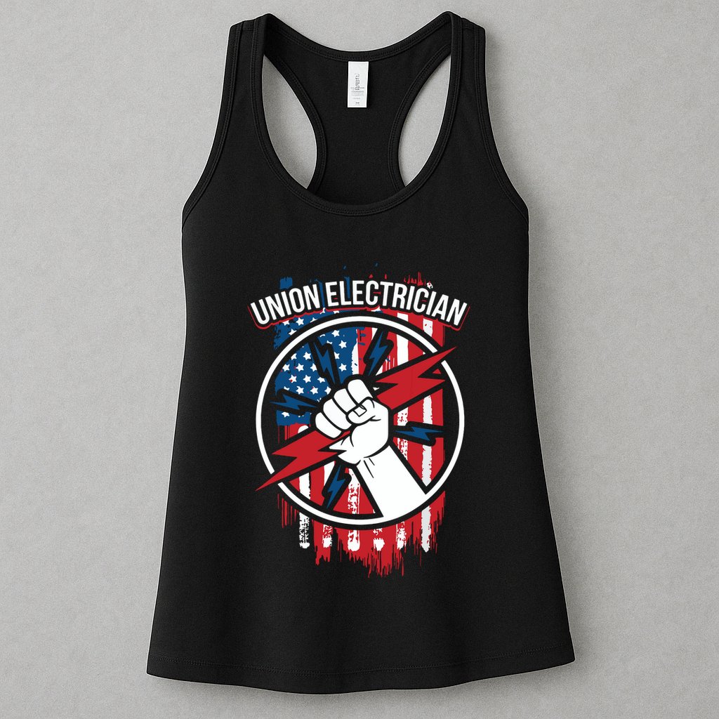 Union Electrician Gift For American Electricians Womens Tank Top