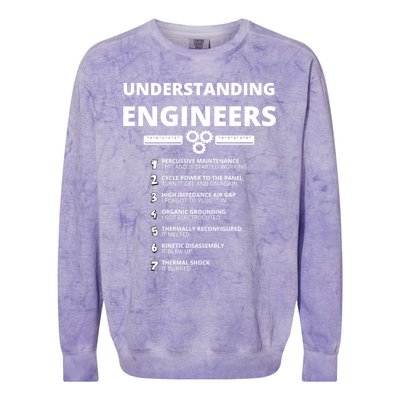 Understanding Engineers Gift Funny Sarcastic Engineering Gift Colorblast Crewneck Sweatshirt