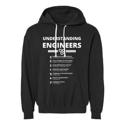 Understanding Engineers Gift Funny Sarcastic Engineering Gift Garment-Dyed Fleece Hoodie