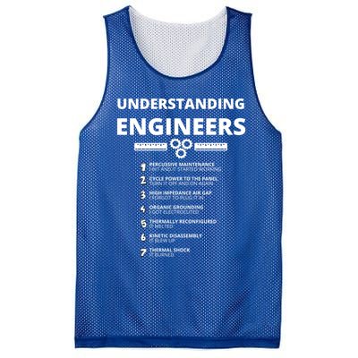 Understanding Engineers Gift Funny Sarcastic Engineering Gift Mesh Reversible Basketball Jersey Tank