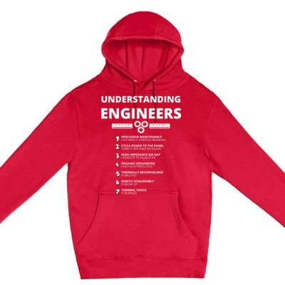 Understanding Engineers Gift Funny Sarcastic Engineering Gift Premium Pullover Hoodie