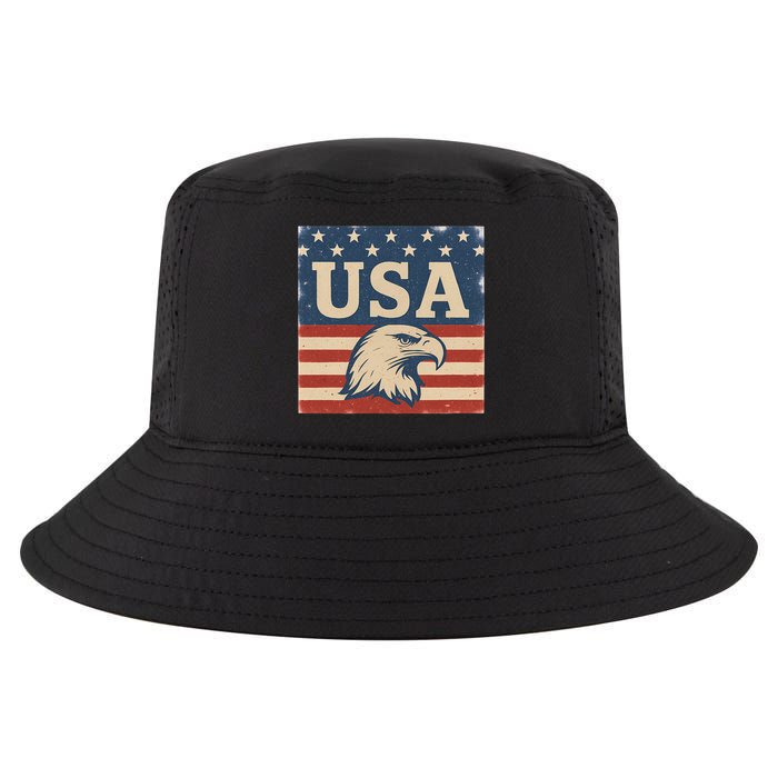 USA Eagle Graphic Cool Comfort Performance Bucket Hat