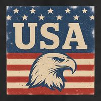 USA Eagle Graphic Cool Comfort Performance Bucket Hat