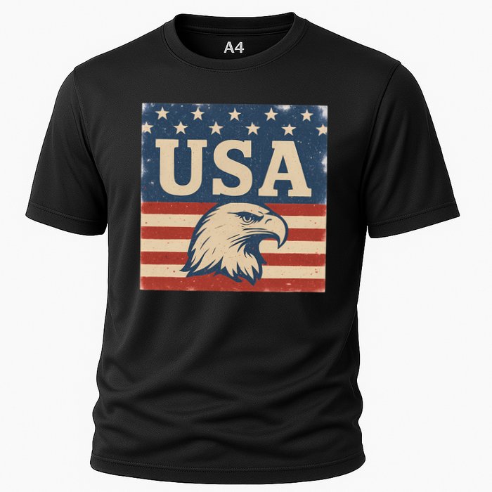 USA Eagle Graphic Cooling Performance Crew T-Shirt