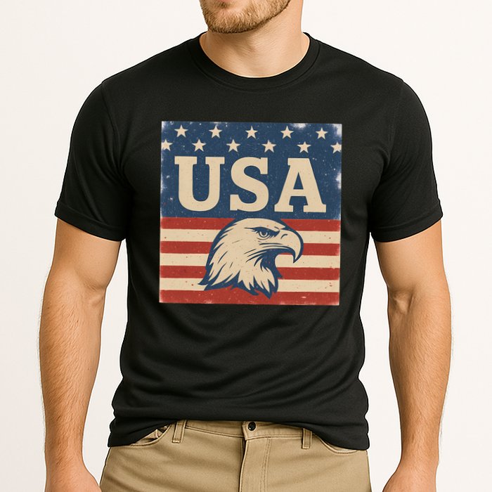 USA Eagle Graphic Cooling Performance Crew T-Shirt