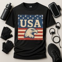 USA Eagle Graphic Cooling Performance Crew T-Shirt
