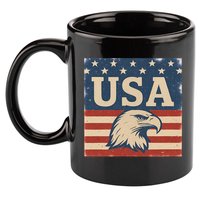 USA Eagle Graphic 11oz C Handle Ceramic Mug