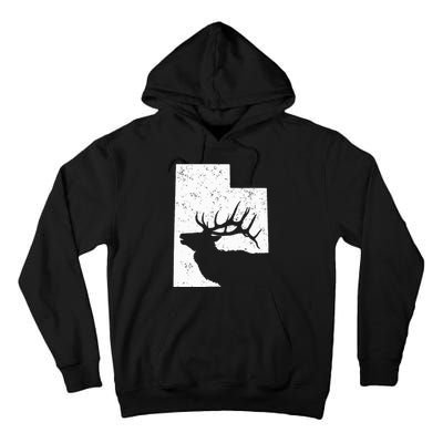 Utah Elk Hunting Bull Elk State Shape Tall Hoodie