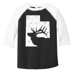 Utah Elk Hunting Bull Elk State Shape Toddler Fine Jersey T-Shirt