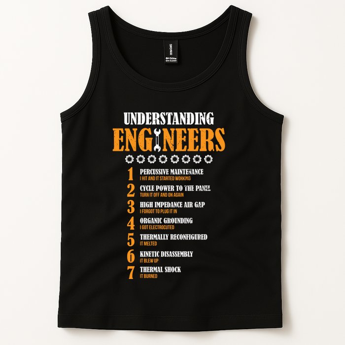 Understanding Engineers Lists Distressed Funny Engineer Gift Tank Top