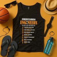 Understanding Engineers Lists Distressed Funny Engineer Gift Tank Top