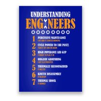 Understanding Engineers Lists Distressed Funny Engineer Gift Poster