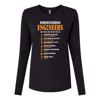 Understanding Engineers Lists Distressed Funny Engineer Funny Gift Womens Cotton Relaxed Long Sleeve T-Shirt