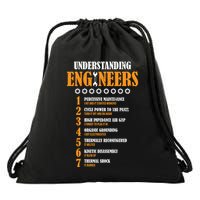 Understanding Engineers Lists Distressed Funny Engineer Funny Gift Drawstring Bag