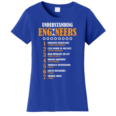 Understanding Engineers Lists Distressed Funny Engineer Funny Gift Women's T-Shirt